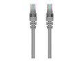 Belkin CAT6 RJ-45 M M UTP 24AWG Snagless Molded Ethernet Patch Cable, Gray, 15ft, A3L980-15-S, 415509, Cables