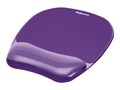 Fellowes Gel Crystal Wrist Rest Mouse Pad - Purple, 91441, 4934847, Ergonomic Products