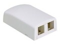 Panduit NETKEY 2Port Off WHT Surface , NK2BXIW-A, 41052490, Premise Wiring Equipment