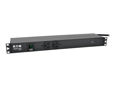 Tripp Lite Metered PDU + Isobar, 1.44kW 120V 15A, 3840 Joules, 1U RM, 5-15P 15ft Cord Input, (14) 5-15R Outlets, PDUMH15-ISO, 23623471, Power Distribution Units