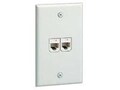 Panduit Mini-Com Classic Faceplate for Two Mini-Com Modules, White, CFP2WH, 7445715, Premise Wiring Equipment