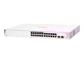 HPE Networking Instant On 1830 1U RM 195W Smart Switch 800MHz ARM 512MB RAM 256MB Flash 24xGbE (12xPoE+), JL813A#ABA, 41372113, Network Switches
