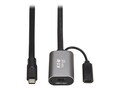Eaton 5Gbps USB 3.2 Gen 1 USB-C M F Active Extension Cable with USB-C Charging, 15m, U330-15M-C2C-C                , 42024110, Cables