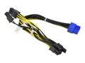 Supermicro 8-Pin CPU to 2x 6+2-Pin PCIe GPU Cable, 20cm, CBL-PWEX-1017, 36698990, Cables