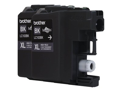 Brother Black LC103BK Innobella High Yield (XL Series) Ink Cartridges (2-pack), LC1032PKS, 16145175, Ink Cartridges & Ink Refill Kits - OEM