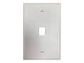 Tripp Lite Safe-IT 1-Port Single-Gang Keystone Wall Plate, Antibacterial, Ivory Matte, TAA, N042AB-001-IVM, 41432733, Premise Wiring Equipment Tripp Lite Safe-IT 1-Port Single-Gang Keystone Wall Plate, Antibacterial, Ivory Matte, TAA, N042AB-001-IVM, 41432733, Premise Wiring Equipment