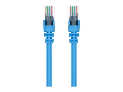 Belkin CAT5E 24AWG 350MHz RJ45 M M UTP Snagless PVC Ethernet Patch Cable, Blue, 3ft, A3L791-03-BLU-S, 40801, Cables