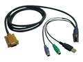 Tripp Lite KVM Switch Cable Kit, PS2 USB Combo Cable Kit for 6FTB020-U08 U16-19-K & B022-U16 KVM Switch, 6ft, P778-006, 10330572, Cables