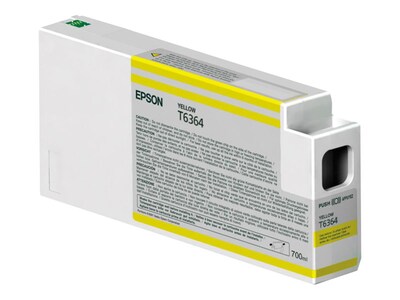 Epson Yellow UltraChrome HDR Ink Cartridge - 700ml for Stylus Pro 7890, 7900, 9890 & 9900 Series Printers, T636400, 12424767, Ink Cartridges & Ink Refill Kits - OEM