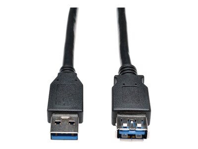 Tripp Lite USB 3.0 SuperSpeed Type A-A Extension M F Cable, Black, 6ft, U324-006-BK, 17455431, Cables