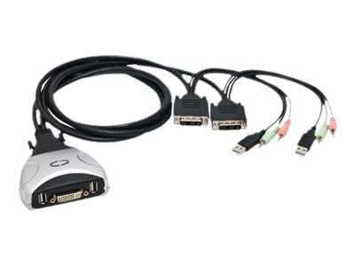 Syba USB Switch 4ft Cables DVI USB Audio (SY-KVM20075)