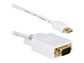 QVS Mini DisplayPort to VGA M M Cable, White, 6ft, MDPVGA-06, 18719136, Cables QVS Mini DisplayPort to VGA M M Cable, White, 6ft, MDPVGA-06, 18719136, Cables