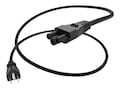 UNC Power Cord 5 15P to C5 10Amp B , PWCD-515PC5-10A-01F-BLK, 41226781, Power Cords