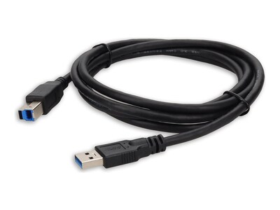 AddOn USB 3.0 Type A Male to USB 3.0 Type B Male Cable, Black, 1ft, USB3EXTAB1, 41315740, Cables