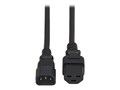 Eaton 15A 250V 14AWG C14 to C21 Heavy-Duty Power Cord, Black, 2.5ft, P037-2P5                      , 41910910, Power Cords