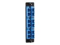 Black Box High-Density Adapter Panel, Ceramic Sleeves, (6) SC Duplex Pairs, Blue, JPM461C, 15902445, Premise Wiring Equipment