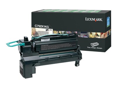 Lexmark Black Extra High Yield Return Program Toner Cartridge for C792 Series Printers, C792X1KG, 12117484, Toner and Imaging Components - OEM