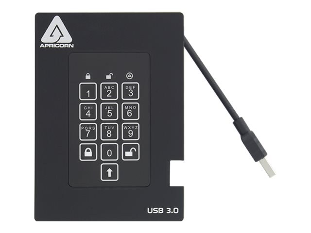 Apricorn 1TB Aegis Padlock USB 3.0 FIPS Validated Hardware (A25 