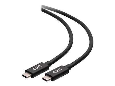 C2G 40Gbps 20V 5A USB4 Type C Male to USB-C Male Cable, Black, 1m , C2G28878, 41546273, Cables C2G 40Gbps 20V 5A USB4 Type C Male to USB-C Male Cable, Black, 1m , C2G28878, 41546273, Cables