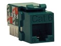 Tripp Lite Cat6 Cat5e 110 Style Punch Down Keystone Jack, Green, N238-001-GN, 10972866, Premise Wiring Equipment