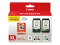 Canon PG-245XL CL-246XL Ink Cartridge Combo Pack w GP-502 Photo Paper, 8278B005, 16075200, Ink Cartridges & Ink Refill Kits - OEM Canon PG-245XL CL-246XL Ink Cartridge Combo Pack w GP-502 Photo Paper, 8278B005, 16075200, Ink Cartridges & Ink Refill Kits - OEM
