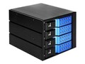 iStarUSA 3X5.25in to 4X3.5in SAS SATA , BPN-DE340SS-BLUE, 41063118, Hard Drive Enclosures - Multiple