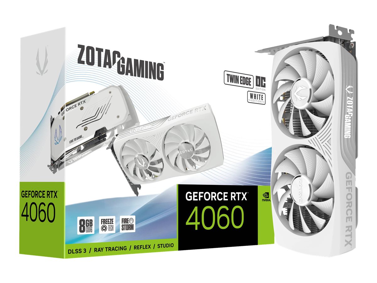 Zotac GeForce RTX 4060 Twin Edge Overclocked White Edition PCIe ...