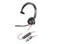 HP Poly Blackwire 3310 Monaural Microsoft Teams Certified USB-C Headset w  USB-C A Adapter, 8X216AA, 41760690, Headsets (w/ microphone)