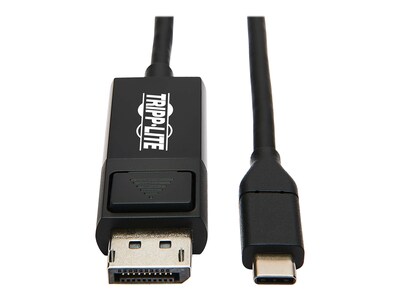 Tripp Lite USB-C to DisplayPort 4K @60Hz Adapter Cable with Locking Connector, Black, 3ft, U444-003-DP-BE, 36910719, Cables