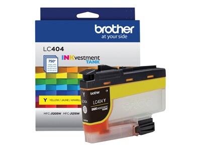 Brother Yellow LC404 INKvestment Standard-yield Ink Tank , LC404YS, 41637899, Ink Cartridges & Ink Refill Kits - OEM